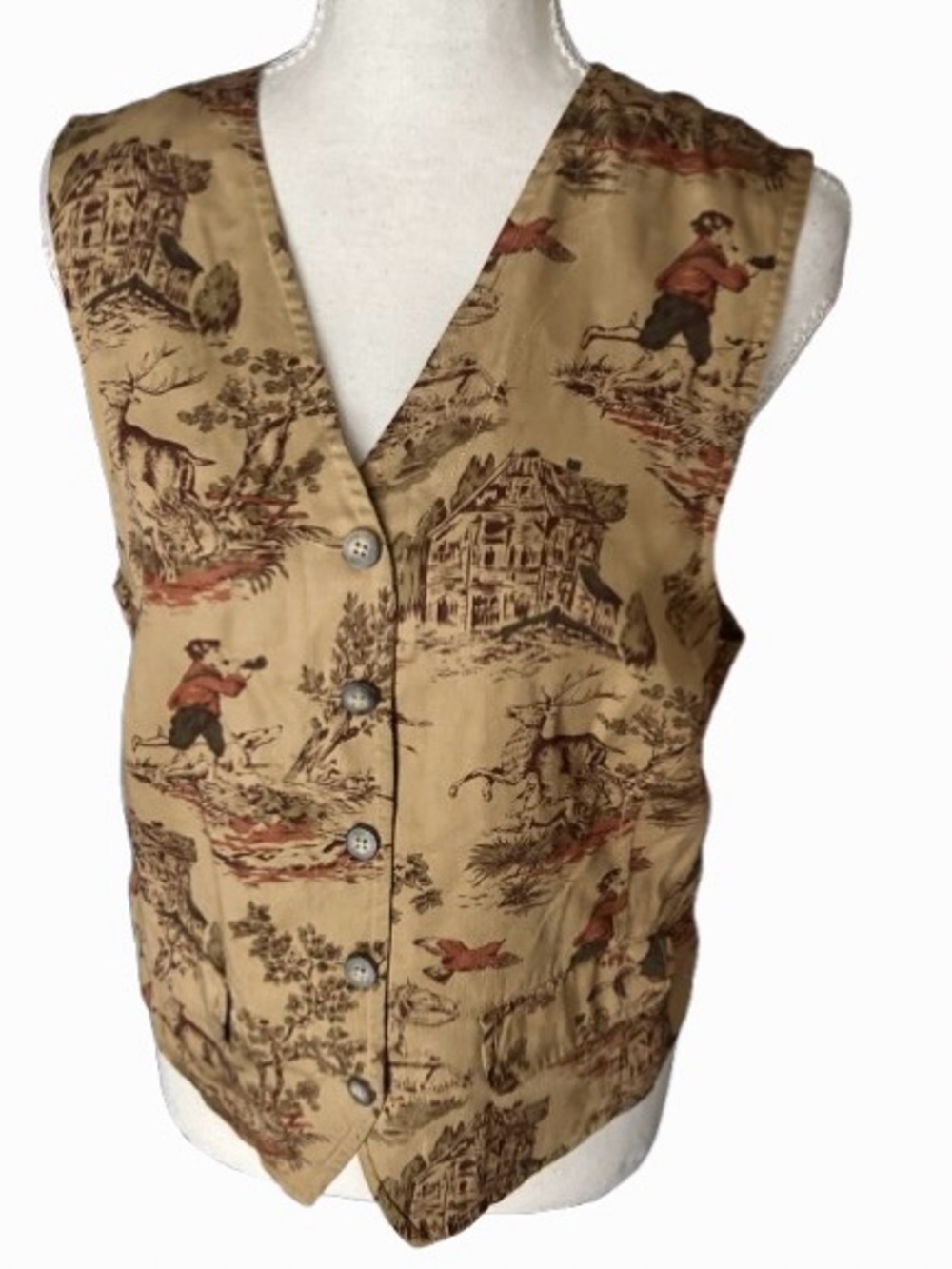 Vintage Petite Small Liz Claiborne LIZWEAR Vest Toile 80s Top Shirt